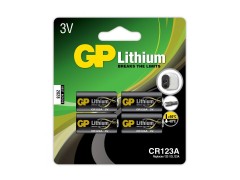 GP Lithium CR123A 4 stk. blister