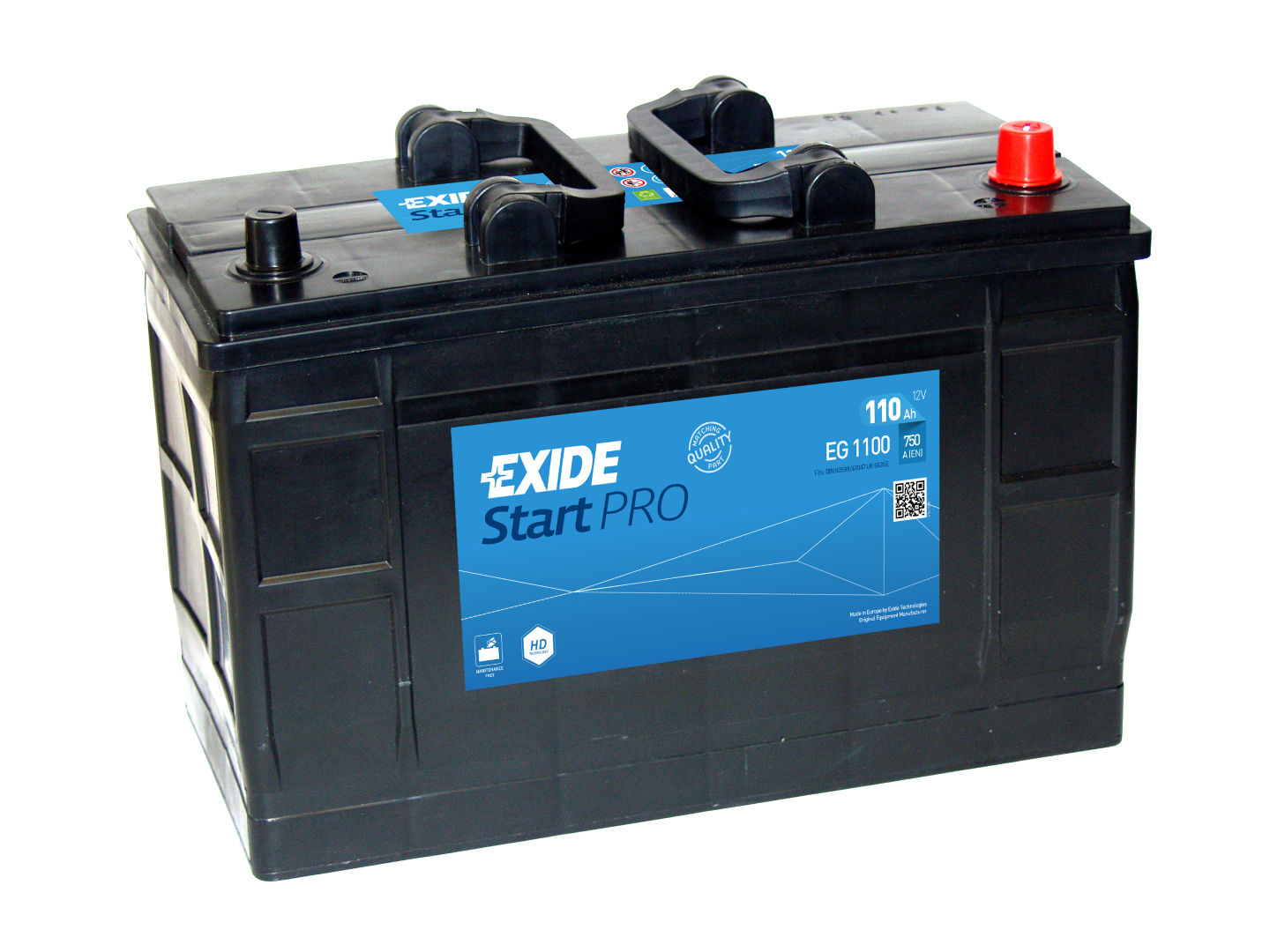Ærlig enhed dans EG1100 - START PRO - Exide Startbatterier 110Ah - EG1100