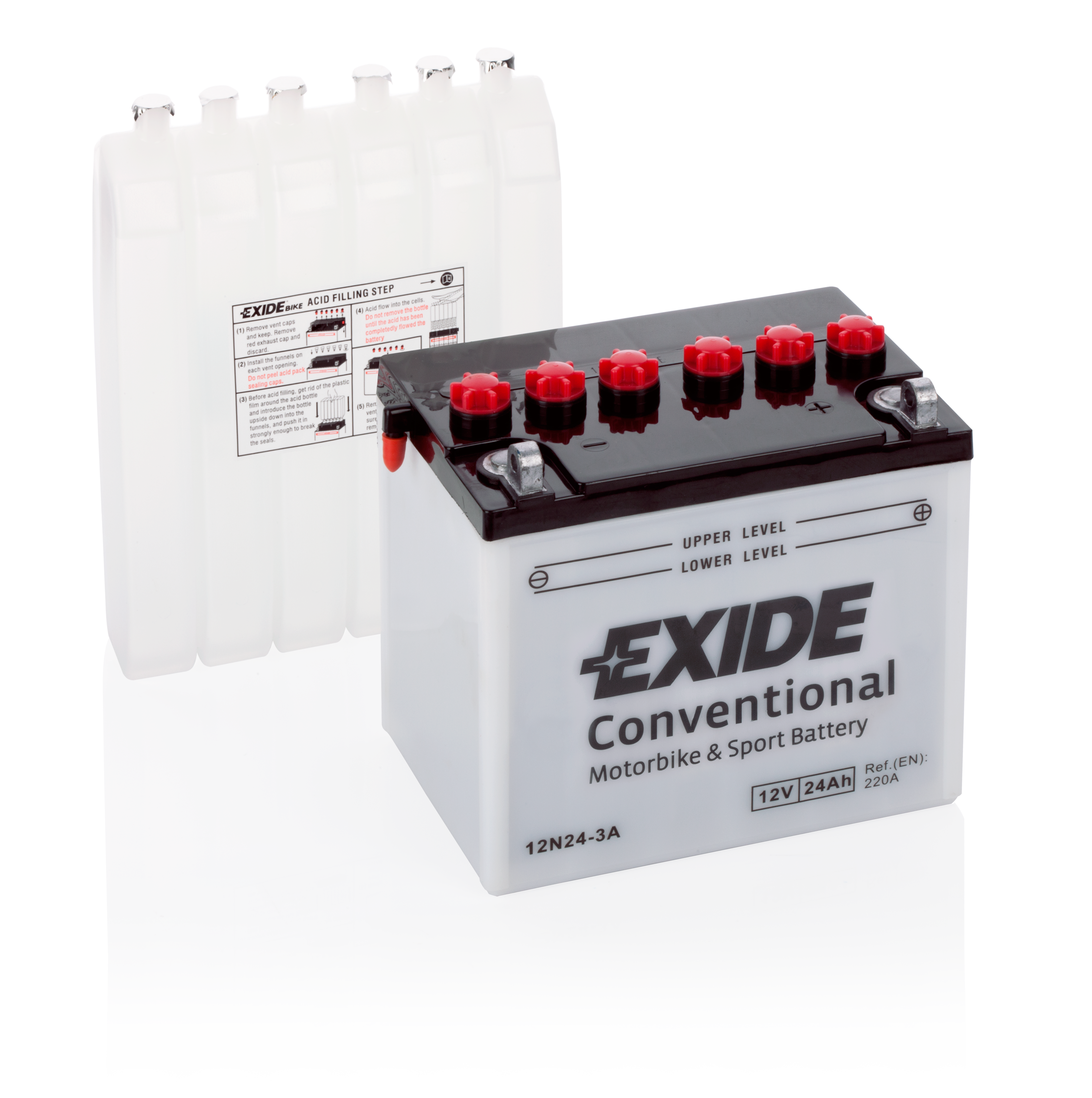 12N24-3A - Exide MC Batteri 24Ah -